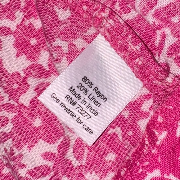 Sonoma NWT Size L Pink Ditsy Floral Pocket Sleeveless Pintuck Mini Dress - Picture 7 of 9